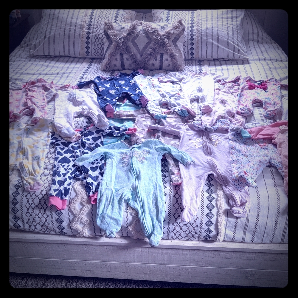 Baby Girl 3-6 Months PJs/Sleep 'N Plays